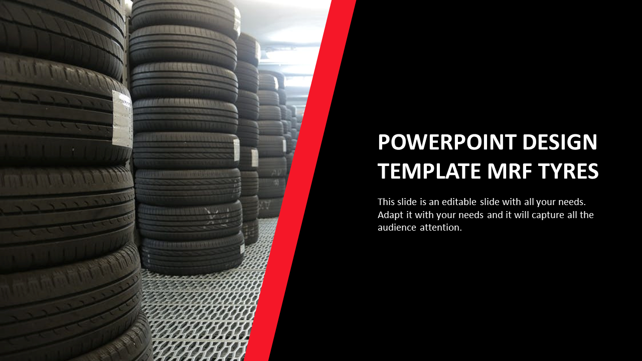 powerpoint design template MRF tyres